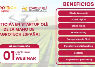 AgroTech España - Webinar StartUp Olé 2021 - 1jul21